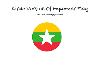 Circle version of Myanmar flag