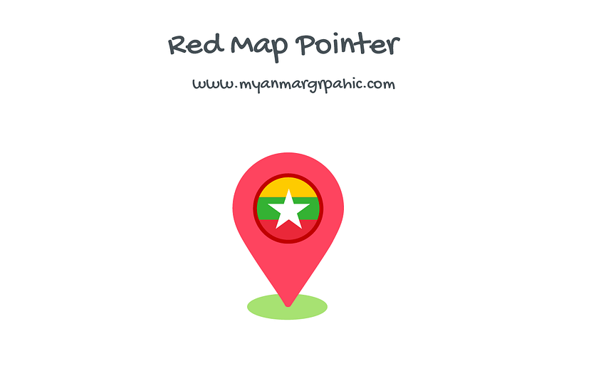 Myanmar Map Pointer Red