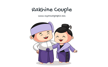 Rakhine Couple Character Vector