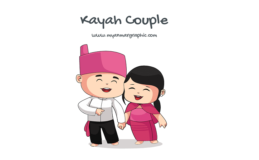 Kayah Couple Character Vector