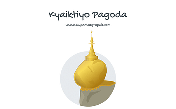 Kyaiktiyo Pagoda Vector Myanmar