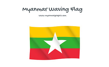 Myanmar Waving Flag